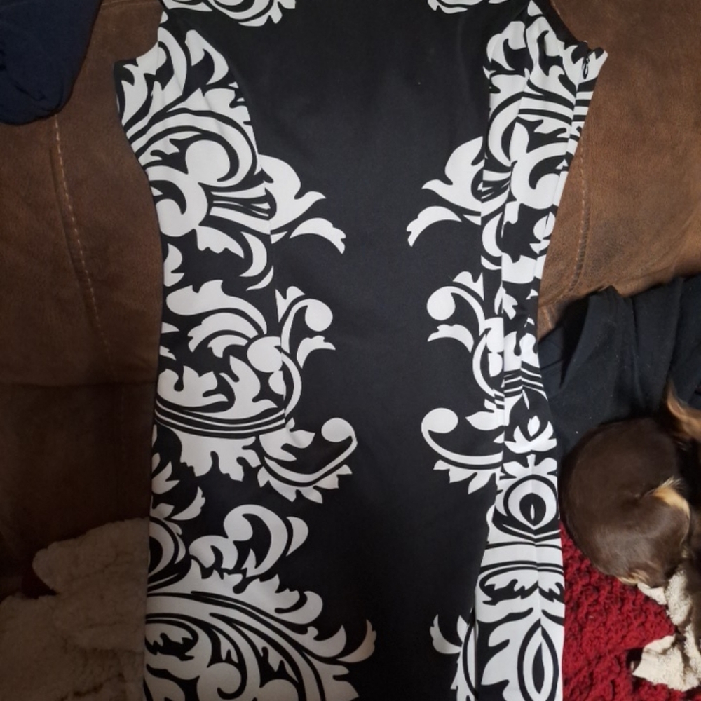 Black and White Floral Dress